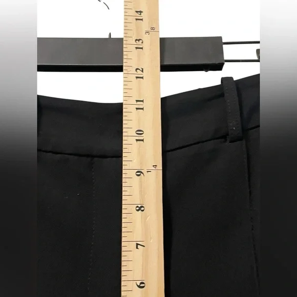 Milly Wide Leg Black Dress Pants 4 Made in USA Italian Fabric Career 30" Inseam - Picture 7 of 15
